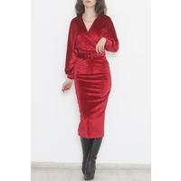 Belted Dress Claret Red - 3674.1595.