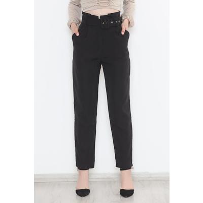 Belted Carrot Leg Trousers Black - 12370.148.