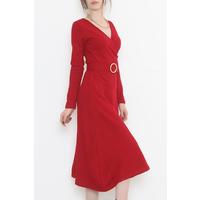 Belted Double Breasted Dress Red - 078.134.