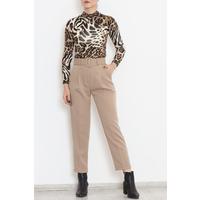 Belted Pleated Trousers Mink - 20318.683.