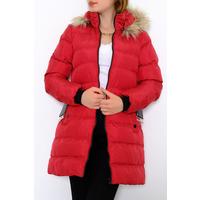 Belted Puffer Jacket Claret Red - 6101.1555.