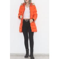 Belted Puffer Jacket Orange - 6101.1555.