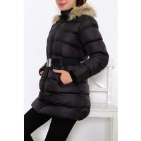 Belted Puffer Jacket Black - 6101.1555.