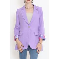 Keten Blazer Ceket Lila - 2115.1322.