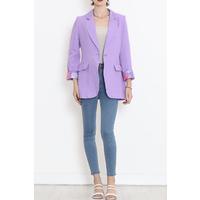 Keten Blazer Ceket Lila - 2115.1322.