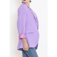 Keten Blazer Ceket Lila - 2115.1322.