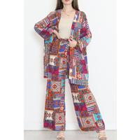 Kimono Takım Çiçekdesenli - 10553.1095.