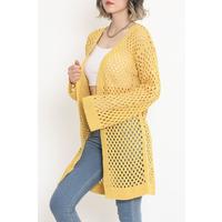 Short Mesh Cardigan Mustard - 15582.1319.