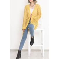 Short Mesh Cardigan Mustard - 15582.1319.