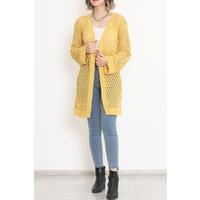 Short Mesh Cardigan Mustard - 15582.1319.