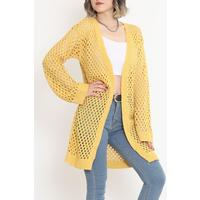 Short Mesh Cardigan Mustard - 15582.1319.