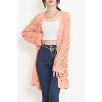 Short Mesh Cardigan Salmon - 15582.1319.