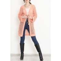 Short Mesh Cardigan Salmon - 15582.1319.