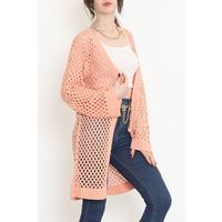 Short Mesh Cardigan Salmon - 15582.1319.