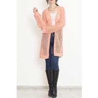 Short Mesh Cardigan Salmon - 15582.1319.