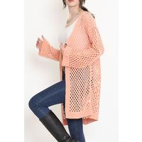 Short Mesh Cardigan Salmon - 15582.1319.