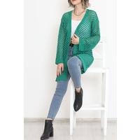 Short Mesh Cardigan Green - 15582.1319.