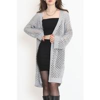 Short Mesh Cardigan Gray - 15582.1319.