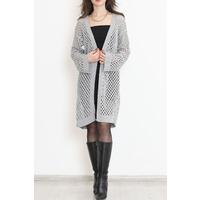 Short Mesh Cardigan Gray - 15582.1319.