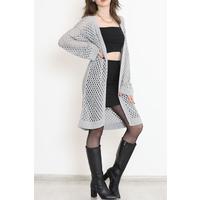 Short Mesh Cardigan Gray - 15582.1319.