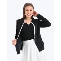 Flared Skirt Suit Black