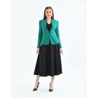 Flared Skirt Suit Green