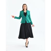 Flared Skirt Suit Green