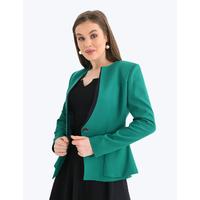 Flared Skirt Suit Green