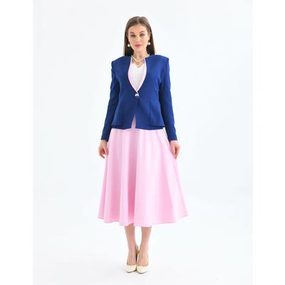 Flared Skirt Suit Navy Blue