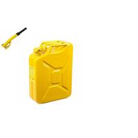 KNC 10 Litre Sarı Metal Benzin Bidonu Hortum Dahil