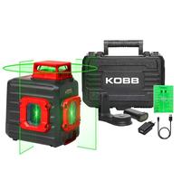 Kobb Kbl33G 40 метр кәсіби LiIon қайта зарядталатын 2X90⁰/360⁰ Автоматты туралау жасыл көлденең сызықты лазерлік дистомат