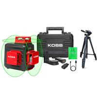 Kobb Kbl34Gtp 40 метр кәсіби LiIon қайта зарядталатын 3X360⁰ Автоматты туралау жасыл көлденең сызықты лазерлік дистомат + штатив