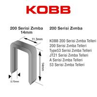 Kobb Kbz214 14мм 2500 дана 200 сериялы ауыр салмақты қапсырмалар