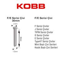 Kobb Kbz30F 30Mm 2500 Adet F/E/J/8 Serisi Ağır Hizmet Tipi Kesik Başlı Çivi