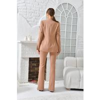 Suit with Flared Trousers and Sleeve Accessories