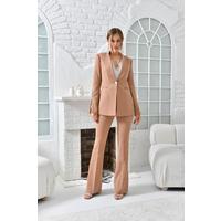 Suit with Flared Trousers and Sleeve Accessories