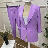 Sleeve Detail Suit Lilac