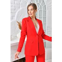 Sleeve Cuffed Suit Red