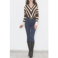 Buttoned Knitwear Brownbeige - 10004.701.