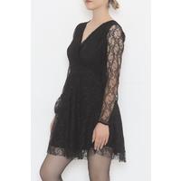 Black Tulle Sleeve Dress - 3524.1595.