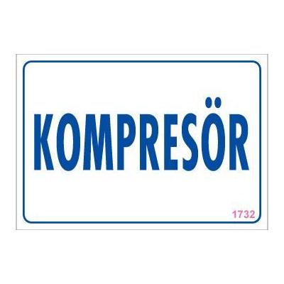 Kompresör Uyarı Levhası 17,5x25 KOD:1732