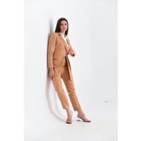 Sash Detailed Suit Tan