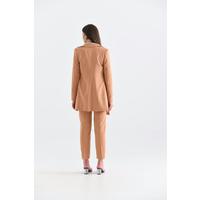 Sash Detailed Suit Tan