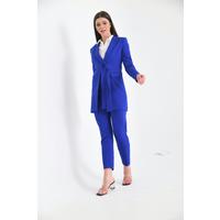 Sash Detailed Suit Saks Blue