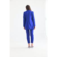 Sash Detailed Suit Saks Blue