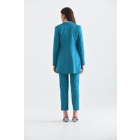 Sash Detailed Suit Turquoise