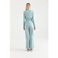 Belted 3 Button Suit Mint Green