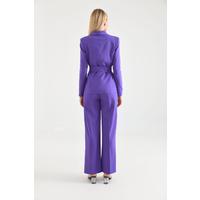 Belted 3 Button Suit Purple