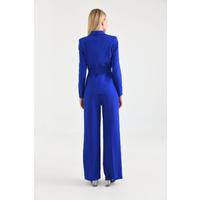 Belted 3 Button Suit Saks Blue