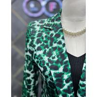 Leopard Pattern Blazer Jacket Green